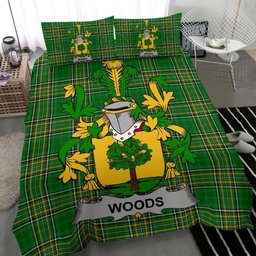 Irish Woods Coat of Arms Family Crest Ireland Bedding Set Irish National Tartan Irish County Bedding Set Duvet Covers