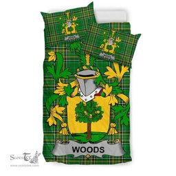 Irish Woods Coat of Arms Family Crest Ireland Bedding Set Irish National Tartan Irish County Bedding Set Duvet Covers