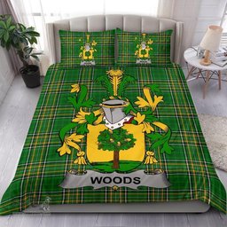 Irish Woods Coat of Arms Family Crest Ireland Bedding Set Irish National Tartan Irish County Bedding Set Duvet Covers
