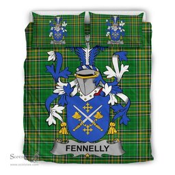 Irish Fennelly or O'Fennelly Coat of Arms Family Crest Ireland Bedding Set Irish National Tartan Irish County Bedding Set Duvet Covers