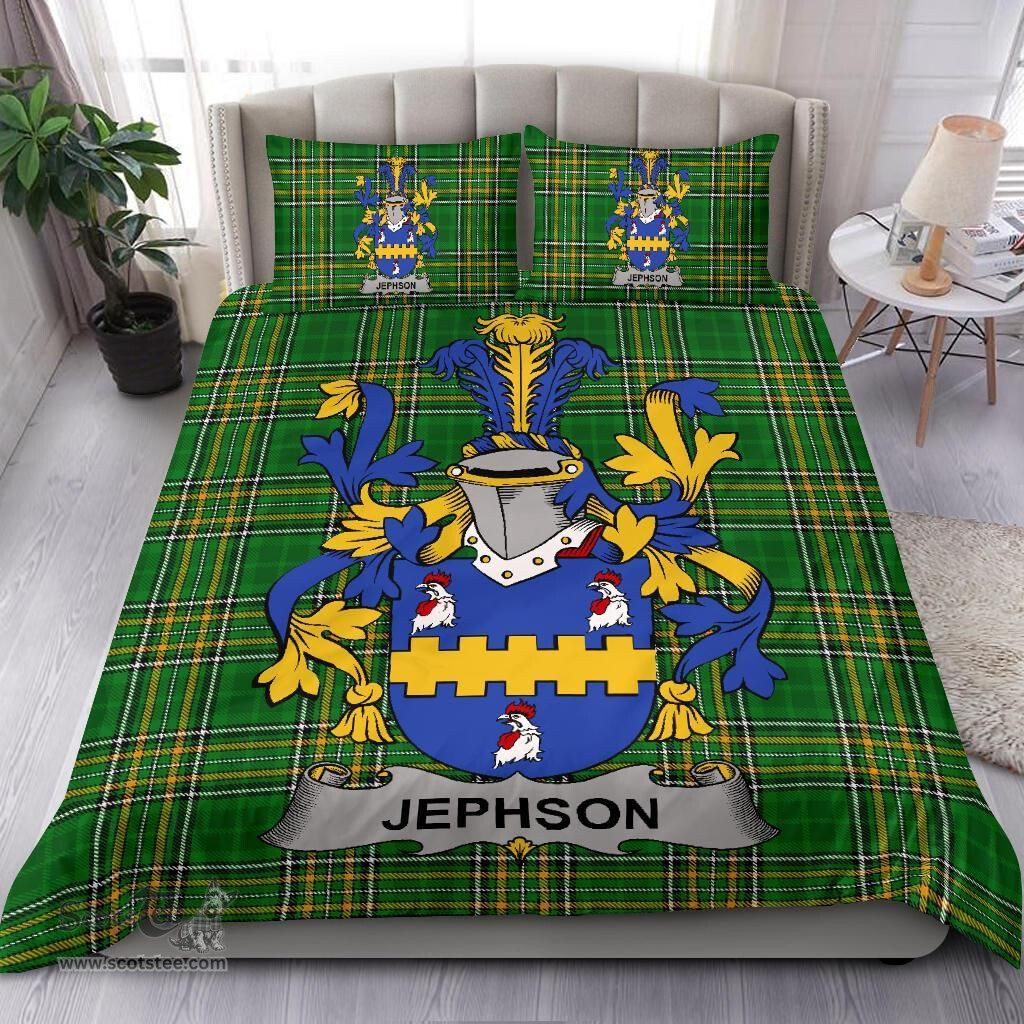 Irish Jephson Coat of Arms Family Crest Ireland Bedding Set Irish National Tartan Irish County Bedding Set Duvet Covers
