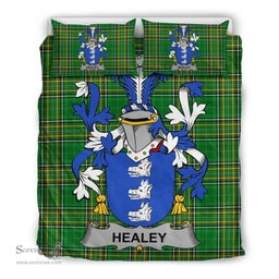 Irish Healey or O'Healey Coat of Arms Family Crest Ireland Bedding Set Irish National Tartan Irish County Bedding Set Duvet Covers