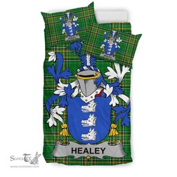 Irish Healey or O'Healey Coat of Arms Family Crest Ireland Bedding Set Irish National Tartan Irish County Bedding Set Duvet Covers