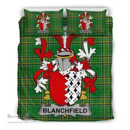 Irish Blanchfield Coat of Arms Family Crest Ireland Bedding Set Irish National Tartan Irish County Bedding Set Duvet Covers