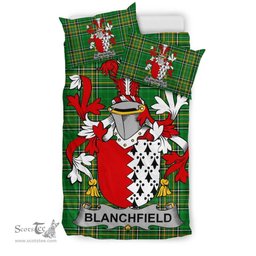 Irish Blanchfield Coat of Arms Family Crest Ireland Bedding Set Irish National Tartan Irish County Bedding Set Duvet Covers