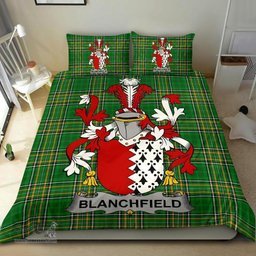 Irish Blanchfield Coat of Arms Family Crest Ireland Bedding Set Irish National Tartan Irish County Bedding Set Duvet Covers