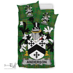 Irish Anderson Coat of Arms Family Crest Ireland Bedding Set Irish National Tartan Irish County Bedding Set Duvet Covers