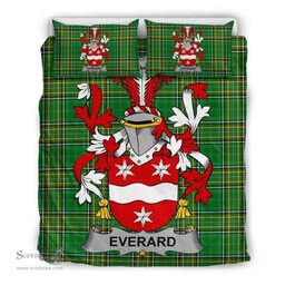 Irish Everard Coat of Arms Family Crest Ireland Bedding Set Irish National Tartan Irish County Bedding Set Duvet Covers