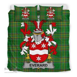 Irish Everard Coat of Arms Family Crest Ireland Bedding Set Irish National Tartan Irish County Bedding Set Duvet Covers