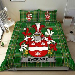 Irish Everard Coat of Arms Family Crest Ireland Bedding Set Irish National Tartan Irish County Bedding Set Duvet Covers