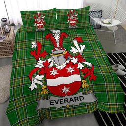 Irish Everard Coat of Arms Family Crest Ireland Bedding Set Irish National Tartan Irish County Bedding Set Duvet Covers