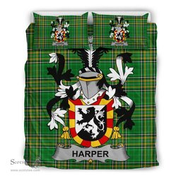 Irish Harper Coat of Arms Family Crest Ireland Bedding Set Irish National Tartan Irish County Bedding Set Duvet Covers