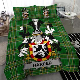 Irish Harper Coat of Arms Family Crest Ireland Bedding Set Irish National Tartan Irish County Bedding Set Duvet Covers