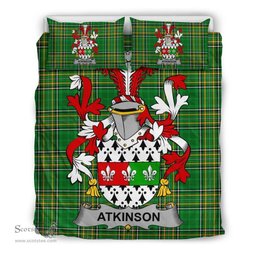 Irish Atkinson Coat of Arms Family Crest Ireland Bedding Set Irish National Tartan Irish County Bedding Set Duvet Covers