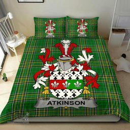Irish Atkinson Coat of Arms Family Crest Ireland Bedding Set Irish National Tartan Irish County Bedding Set Duvet Covers