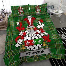 Irish Atkinson Coat of Arms Family Crest Ireland Bedding Set Irish National Tartan Irish County Bedding Set Duvet Covers
