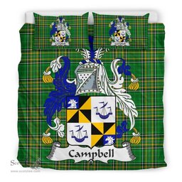 Irish Campbell Coat of Arms Family Crest Ireland Bedding Set Irish National Tartan Irish County Bedding Set Duvet Covers