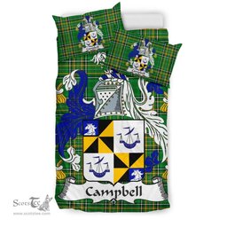 Irish Campbell Coat of Arms Family Crest Ireland Bedding Set Irish National Tartan Irish County Bedding Set Duvet Covers