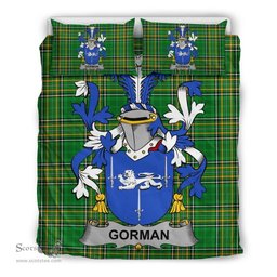 Irish Gorman or McGorman Coat of Arms Family Crest Ireland Bedding Set Irish National Tartan Irish County Bedding Set Duvet Covers