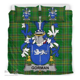 Irish Gorman or McGorman Coat of Arms Family Crest Ireland Bedding Set Irish National Tartan Irish County Bedding Set Duvet Covers