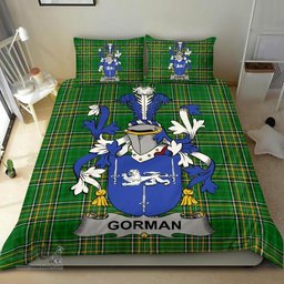 Irish Gorman or McGorman Coat of Arms Family Crest Ireland Bedding Set Irish National Tartan Irish County Bedding Set Duvet Covers