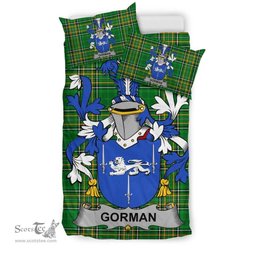 Irish Gorman or McGorman Coat of Arms Family Crest Ireland Bedding Set Irish National Tartan Irish County Bedding Set Duvet Covers