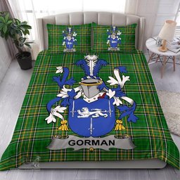Irish Gorman or McGorman Coat of Arms Family Crest Ireland Bedding Set Irish National Tartan Irish County Bedding Set Duvet Covers