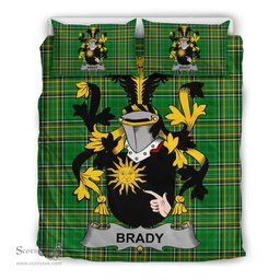 Irish Brady or McBrady Coat of Arms Family Crest Ireland Bedding Set Irish National Tartan Irish County Bedding Set Duvet Covers
