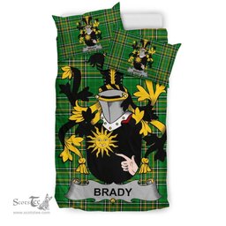 Irish Brady or McBrady Coat of Arms Family Crest Ireland Bedding Set Irish National Tartan Irish County Bedding Set Duvet Covers