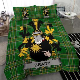 Irish Brady or McBrady Coat of Arms Family Crest Ireland Bedding Set Irish National Tartan Irish County Bedding Set Duvet Covers