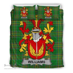 Irish Williams Coat of Arms Family Crest Ireland Bedding Set Irish National Tartan Irish County Bedding Set Duvet Covers