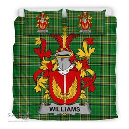 Irish Williams Coat of Arms Family Crest Ireland Bedding Set Irish National Tartan Irish County Bedding Set Duvet Covers