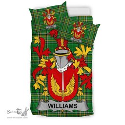 Irish Williams Coat of Arms Family Crest Ireland Bedding Set Irish National Tartan Irish County Bedding Set Duvet Covers