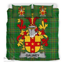 Irish Galwey Coat of Arms Family Crest Ireland Bedding Set Irish National Tartan Irish County Bedding Set Duvet Covers