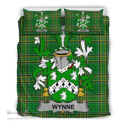 Irish Wynne Coat of Arms Family Crest Ireland Bedding Set Irish National Tartan Irish County Bedding Set Duvet Covers