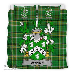 Irish Wynne Coat of Arms Family Crest Ireland Bedding Set Irish National Tartan Irish County Bedding Set Duvet Covers