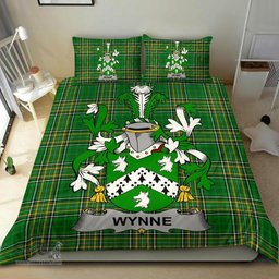 Irish Wynne Coat of Arms Family Crest Ireland Bedding Set Irish National Tartan Irish County Bedding Set Duvet Covers