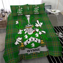Irish Wynne Coat of Arms Family Crest Ireland Bedding Set Irish National Tartan Irish County Bedding Set Duvet Covers