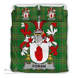 Irish Foran or O'Foran Coat of Arms Family Crest Ireland Bedding Set Irish National Tartan Irish County Bedding Set Duvet Covers