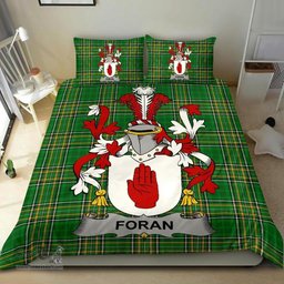 Irish Foran or O'Foran Coat of Arms Family Crest Ireland Bedding Set Irish National Tartan Irish County Bedding Set Duvet Covers