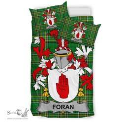 Irish Foran or O'Foran Coat of Arms Family Crest Ireland Bedding Set Irish National Tartan Irish County Bedding Set Duvet Covers