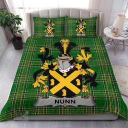 Irish Nunn Coat of Arms Family Crest Ireland Bedding Set Irish National Tartan Irish County Bedding Set Duvet Covers