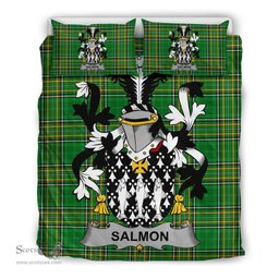 Irish Salmon Coat of Arms Family Crest Ireland Bedding Set Irish National Tartan Irish County Bedding Set Duvet Covers