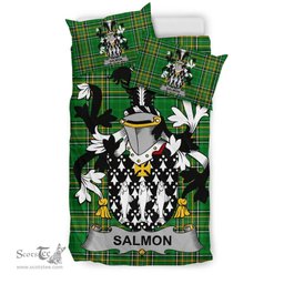 Irish Salmon Coat of Arms Family Crest Ireland Bedding Set Irish National Tartan Irish County Bedding Set Duvet Covers