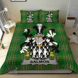 Irish Salmon Coat of Arms Family Crest Ireland Bedding Set Irish National Tartan Irish County Bedding Set Duvet Covers