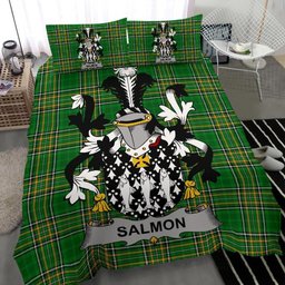 Irish Salmon Coat of Arms Family Crest Ireland Bedding Set Irish National Tartan Irish County Bedding Set Duvet Covers