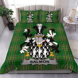 Irish Salmon Coat of Arms Family Crest Ireland Bedding Set Irish National Tartan Irish County Bedding Set Duvet Covers