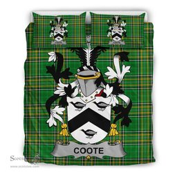 Irish Coote Coat of Arms Family Crest Ireland Bedding Set Irish National Tartan Irish County Bedding Set Duvet Covers