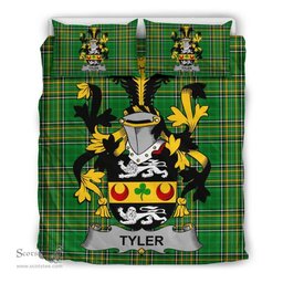 Irish Tyler Coat of Arms Family Crest Ireland Bedding Set Irish National Tartan Irish County Bedding Set Duvet Covers