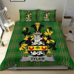 Irish Tyler Coat of Arms Family Crest Ireland Bedding Set Irish National Tartan Irish County Bedding Set Duvet Covers